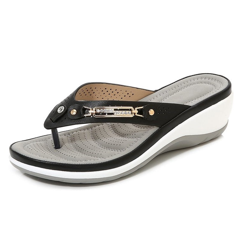 Soléna™ – Tongs Femme avec Soutien de la Voûte Plantaire | Ultra Confort